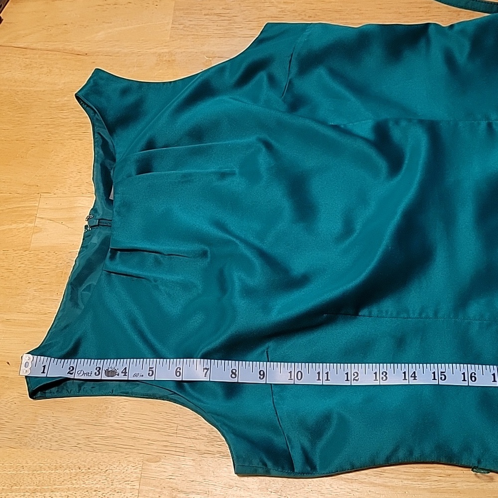 Ann Taylor Teal Sleeveless Belted Sheath Dress - Picture 11 of 13